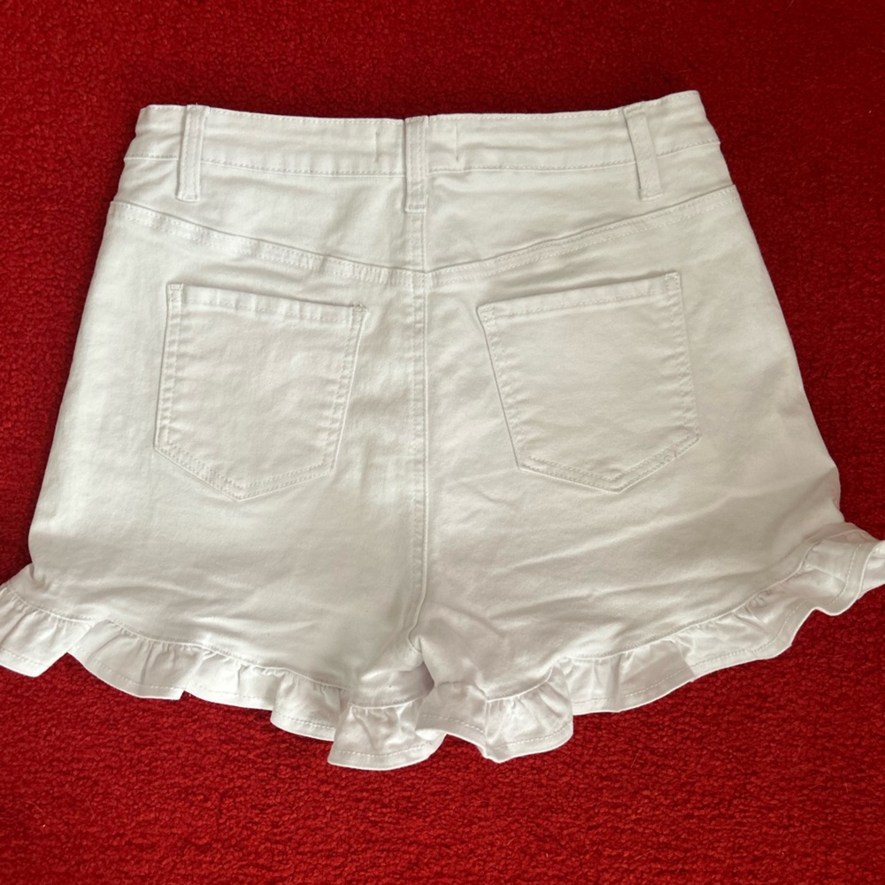 Listicle White Jean Shorts Med - Picture 2 of 4